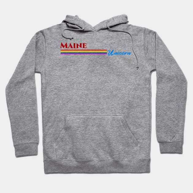 Maine Unicorn Gift Hoodie by Easy On Me